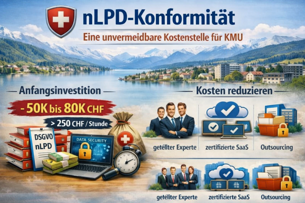 Kosten der nLPD‑Konformität und Lösungen für KMU in der Schweiz | eBoons
